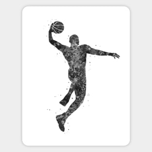 Basketball dunk black and white Magnet